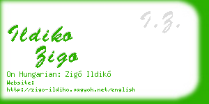 ildiko zigo business card